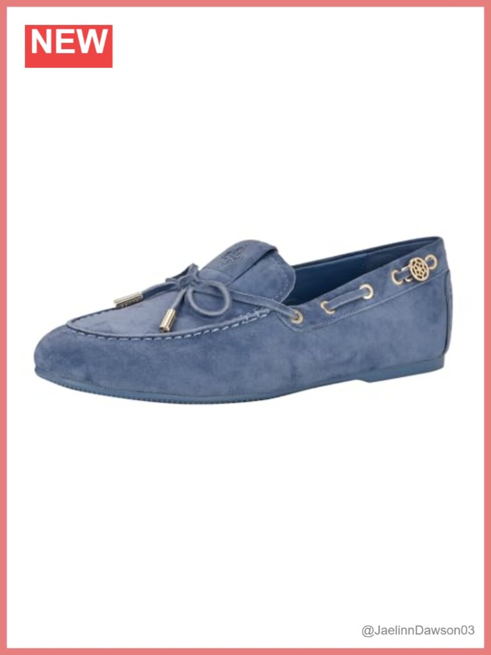 Suede Slip-On Loafer Flats with Grommets Boat Shoe Style